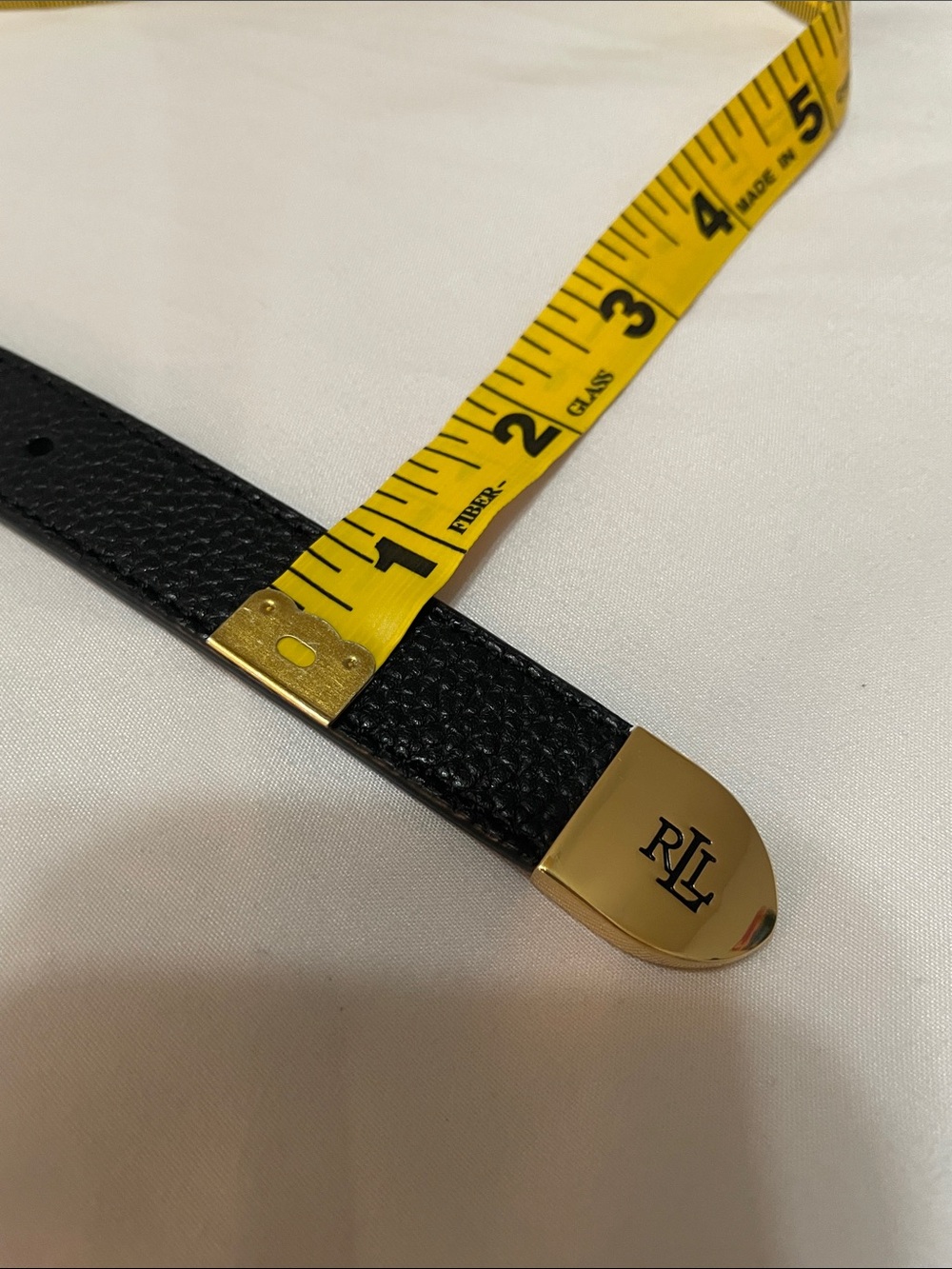 Lauren Ralph Lauren Women’s Pebbled Logo-Tipped Pebbled Leather Belt - Picture 3 of 17